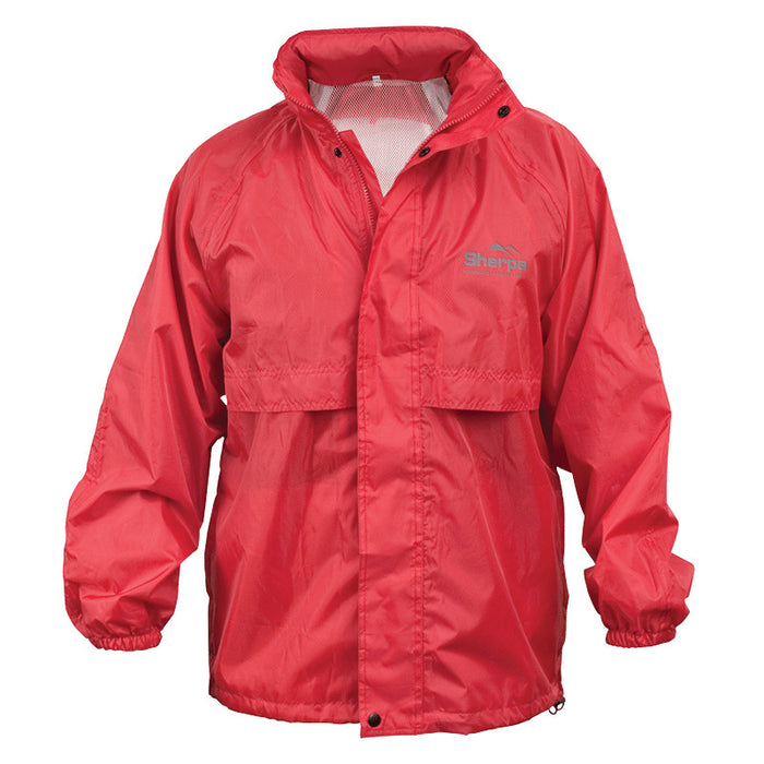 Sherpa Stay Dry Hiker Rain Jacket Red-1