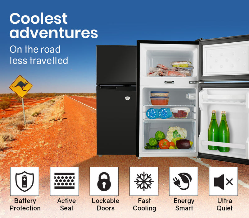 GECKO 95L Portable Upright Fridge Refrigerator 12V/24V/240V Caravan Motorhome - Outbackers