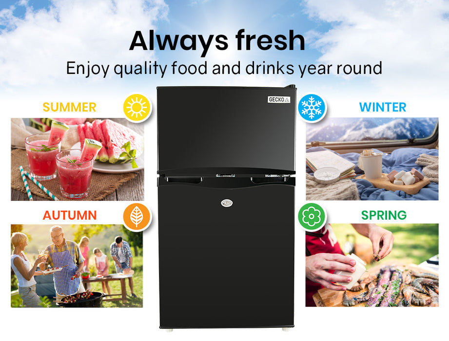 GECKO 95L Portable Upright Fridge Refrigerator 12V/24V/240V Caravan Motorhome - Outbackers