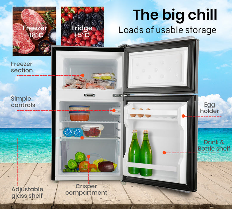 GECKO 95L Portable Upright Fridge Refrigerator 12V/24V/240V Caravan Motorhome - Outbackers