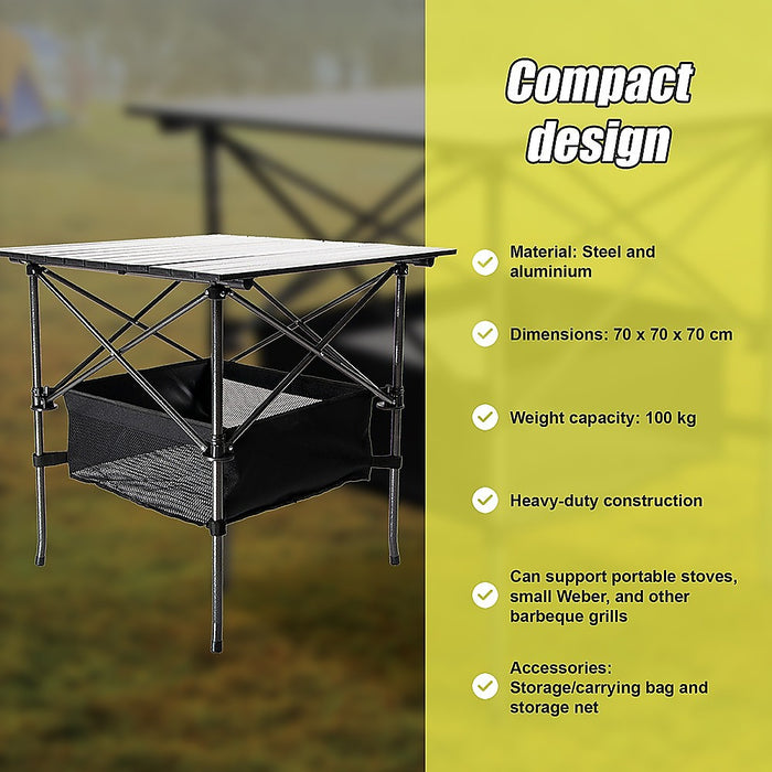 Folding Collapsible Camping Table Caravan RV Heavy Duty Steel & Aluminium