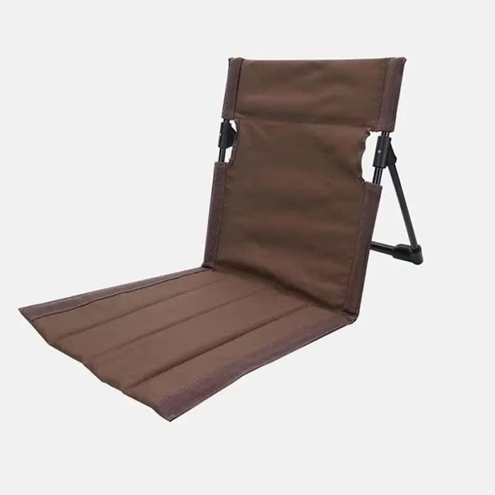 Brown Outdoor Folding Lawn Chair with Backrest - Lightweight, Portable Camping Chair, Beach & Park Recliner, Easy-to-Carry for Relaxing Outdoors