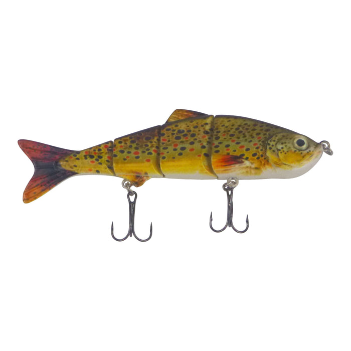 Finesse Naturals 4 Segment Swimbait, 110mm, Brown Trout - Outbackers