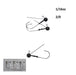 Vike 1/16 oz Weedless Round  Jig Head with a Size 2/0 Hook Tungsten, 4 pack - Outbackers