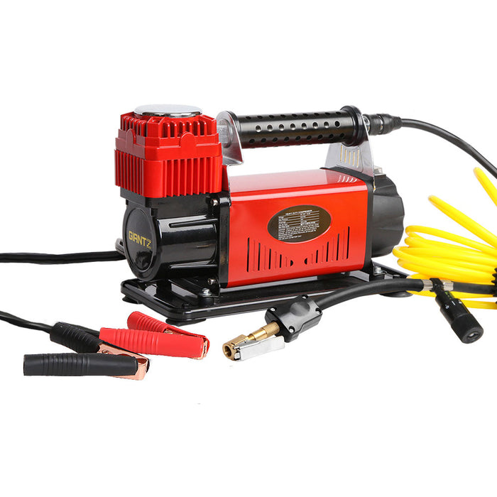 Giantz 12V Portable Air Compressor - Red - Outbackers