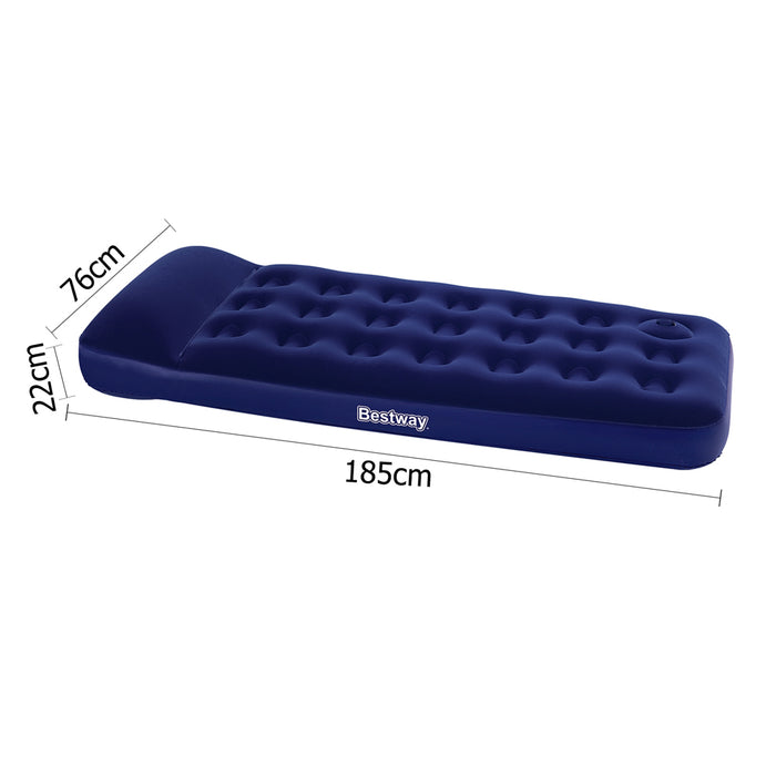 Bestway Single Size Inflatable Air Mattress - Navy - Outbackers