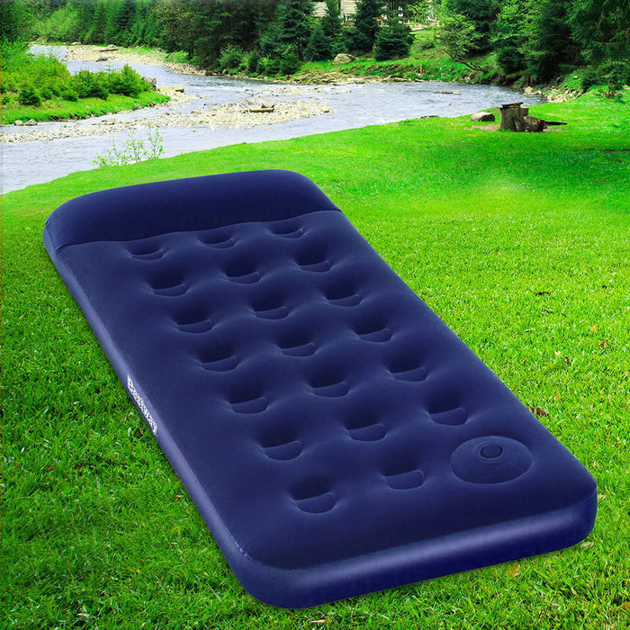 Bestway Single Size Inflatable Air Mattress - Navy - Outbackers