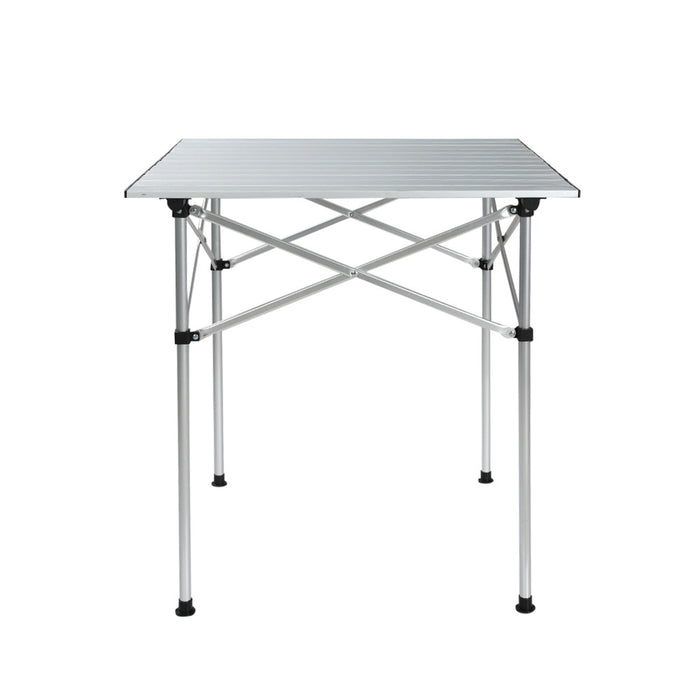 Weisshorn Camping Table Roll Up Aluminum Portable Desk Picnic 70CM - Outbackers