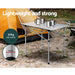 Weisshorn Camping Table Roll Up Aluminum Portable Desk Picnic 70CM - Outbackers