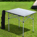 Weisshorn Camping Table Roll Up Aluminum Portable Desk Picnic 70CM - Outbackers