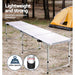Weisshorn Camping Table Folding Aluminum Portable BBQ Outdoor 240CM - Outbackers