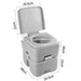 Weisshorn 20L Portable Outdoor Camping Toilet with Carry Bag- Grey - Outbackers