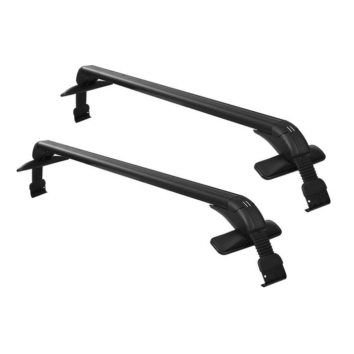 Universal Car Roof Rack Cross Bars 90cm Aluminium Adjustable Lockable 45kg Clamps - Outbackers