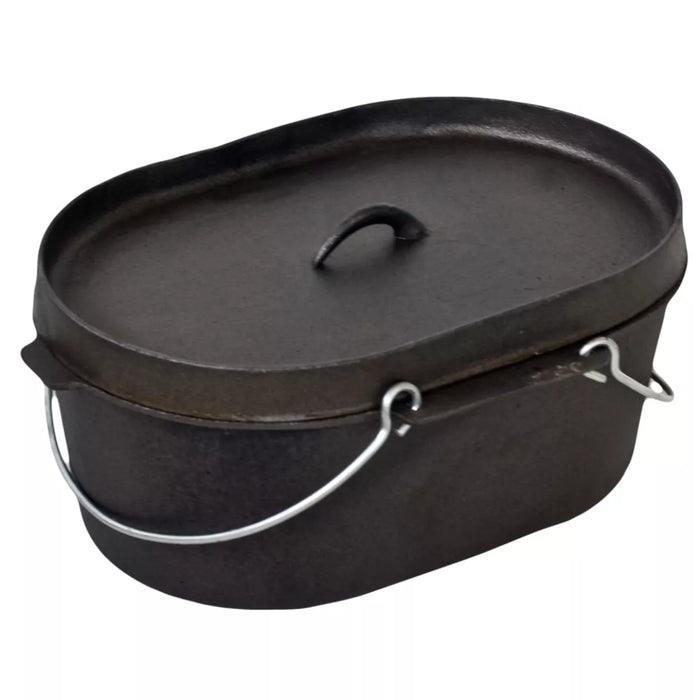 10qt OVAL DUTCH OVEN PRESEASONED - Outbackers