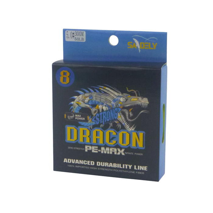 Samdely Dracon X8 Braid, Yellow, #0.8, 10lb, 300Mtr - Outbackers