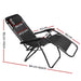 Gardeon Set of 2 Zero Gravity Chairs Reclining Outdoor Furniture Sun Lounge Folding Camping Lounger Black - Outbackers