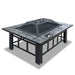 Fire Pit BBQ Grill Stove Table Ice Pits Patio Fireplace Heater 3 IN 1 - Outbackers