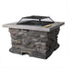 Grillz Stone Base Outdoor Patio Heater Fire Pit Table - Outbackers