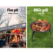 Fire Pit BBQ Charcoal Smoker Portable Outdoor Camping Pits Patio Fireplace 22" - Outbackers