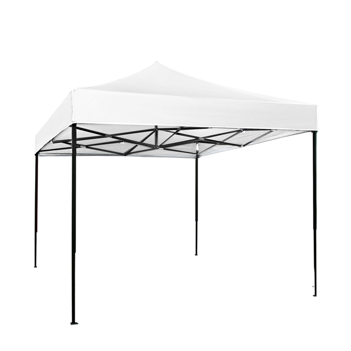 Instahut Gazebo Pop Up Marquee 3x3 Outdoor Tent Folding Wedding Gazebos White - Outbackers