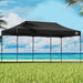 Instahut Gazebo Pop Up 3x6m w/Base Podx4 Marquee Folding Outdoor Wedding Camping Tent Shade Canopy Black - Outbackers