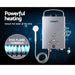 Devanti Outdoor Gas Water Heater Portable Camping Shower 12V Pump Silver - Outbackers