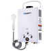 Devanti Portable Gas Hot Water Heater Outdoor Camping Shower 12V Pump White - Outbackers