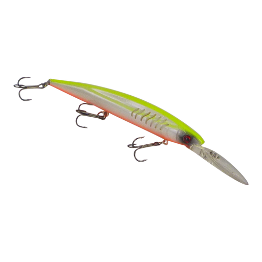 Finesse Flash Minnow, Lime Orange, 150mm Deep Diving Lure - Outbackers