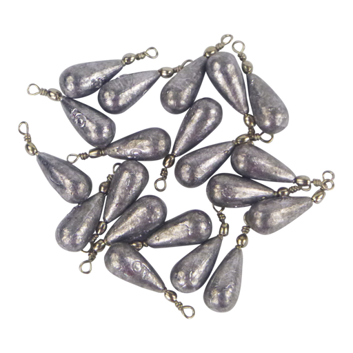 Swimerz 5gm Teardrop Sinker, Lead, 20 pack - Outbackers