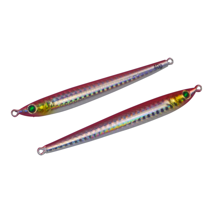 Finesse Pencil Jig, 40gm, Magenta Silver, 2 pack - Outbackers