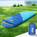 Weisshorn Sleeping Bag 136cm Kids Camping Hiking Winter Blue - Outbackers