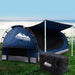 Weisshorn Double Swag Camping Swags Canvas Free Standing Dome Tent Dark Blue 4CM - Outbackers