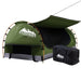 Weisshorn Swag King Single Camping Swags Canvas Free Standing Dome Tent Celadon - Outbackers