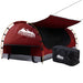 Weisshorn Swag King Single Camping Swags Canvas Free Standing Dome Tent Red with 7CM Mattress - Outbackers