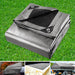 Instahut 3x4.5m Tarp Camping Tarps Poly Tarpaulin Heavy Duty Cover 180gsm Silver - Outbackers