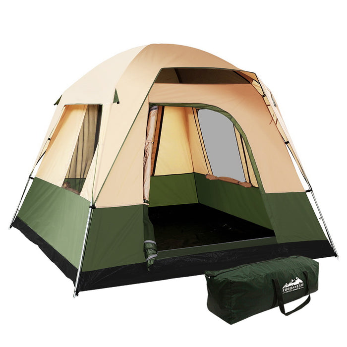 Weisshorn Family Camping Tent 4 Person Hiking Beach Tents Green - Outbackers