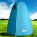 Weisshorn Pop-up Shower Tent Camping Outdoor Toilet Privacy Change Room Blue - Outbackers