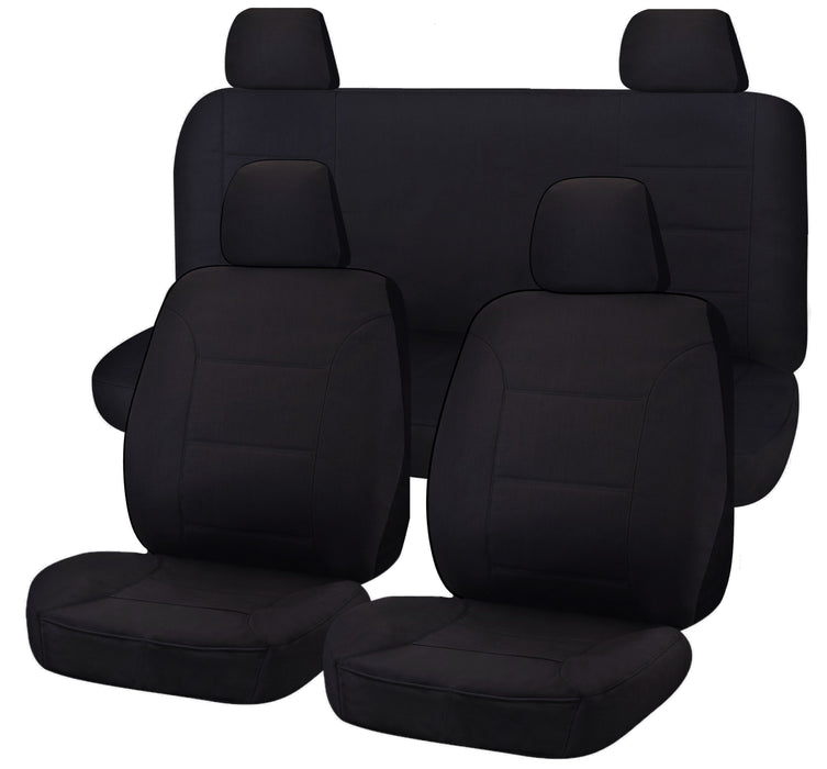 Seat Covers for NISSAN NAVARA D23 SERIES 3 NP300 11/2017 - 11/2020 DUAL CAB FR BLACK ALL TERRAIN - Outbackers