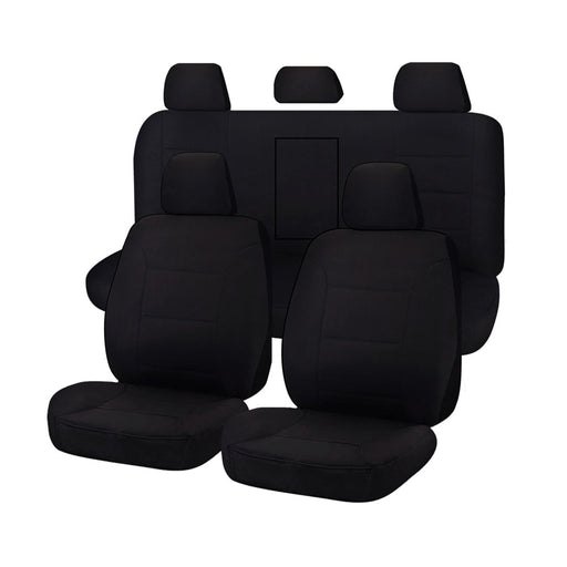 Seat Covers for MITSUBISHI TRITON FR ML-MN SERIES 06/2006 ? 2015 DUAL CAB UTILITY FR BLACK ALL TERRAIN - Outbackers