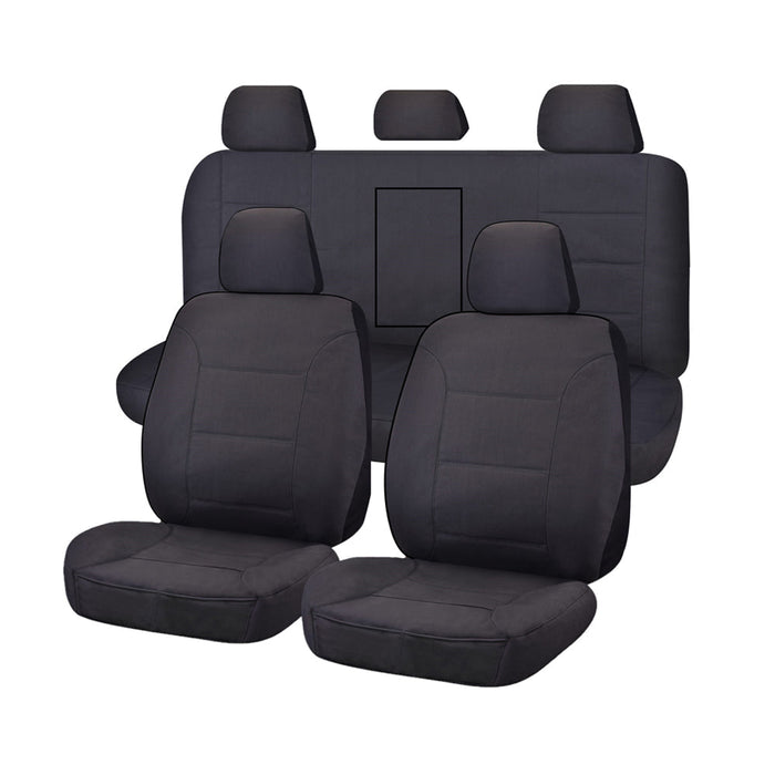 Seat Covers for MITSUBISHI TRITON FR ML-MN SERIES 06/2006 ? 2015 DUAL CAB UTILITY FR CHARCOAL ALL TERRAIN - Outbackers