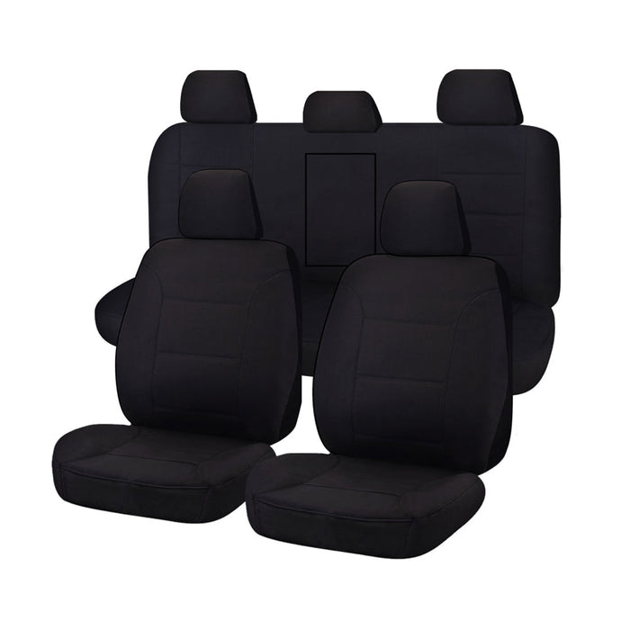 Seat Covers for MITSUBISHI TRITON FR MQ SERIES 01/2015 - ON DUAL CAB UTILITY FR BLACK CHALLENGER - Outbackers