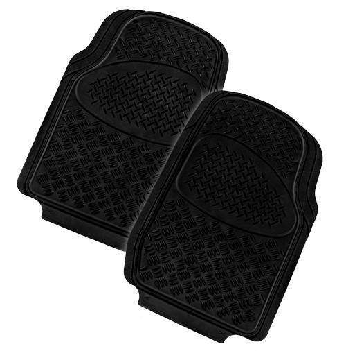 VELOCITY 2-Piece Car Mat - BLACK [Rubber] - Outbackers