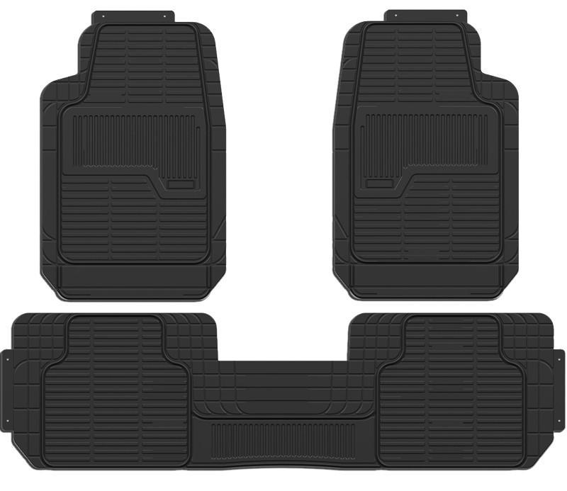 Atlantic 3-Piece Car Mat - Black - Outbackers