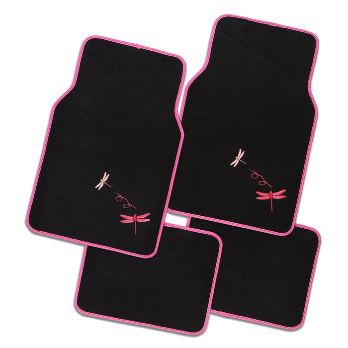 Dragonfly 4-Piece Car Mat - Pink - Outbackers