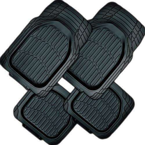 MYSTIC 4-Piece Car Mat - BLACK [Rubber] - Outbackers