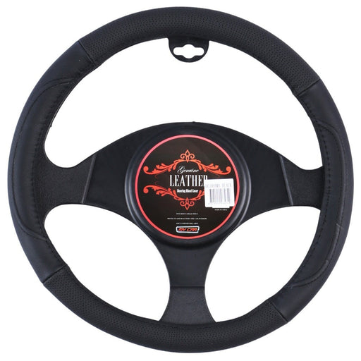 Oklahoma Steering Wheel Cover - Black [Leather] - Outbackers