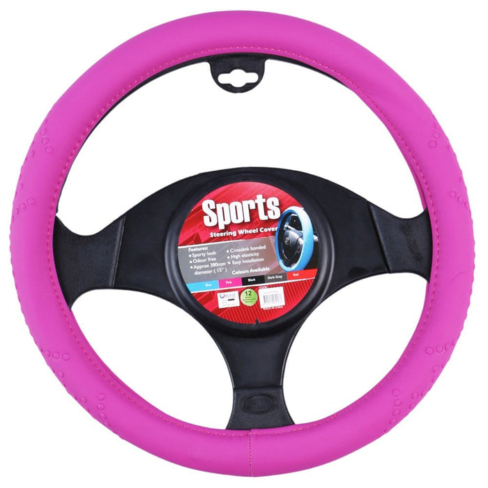 Sports Steering Wheel Cover - Pink - Outbackers