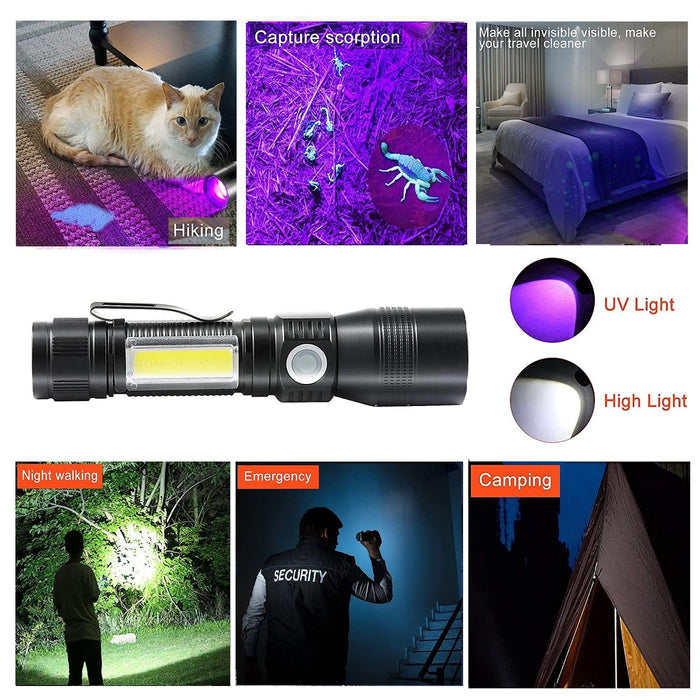 Rechargeable uv store torch