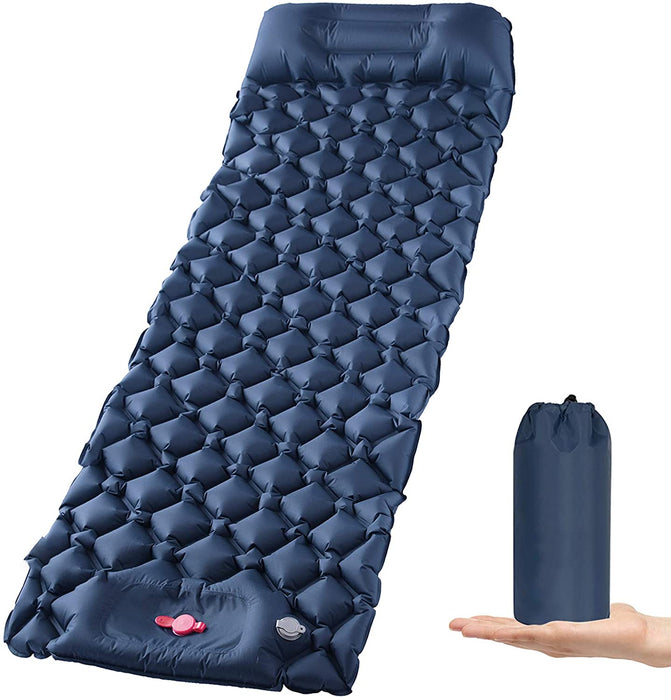 Ultralight Inflatable Camping Sleeping Pad with Pillow for Travelling and Hiking - Outbackers