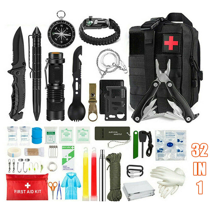 Tactical Emergency Survival Kit Outdoor Sports Hiking Camping SOS Tool Equipment - Outbackers